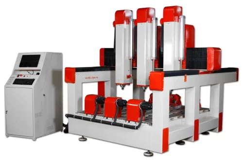 ФРЕЗЕРНЫЙ 4-Х ОСЕВОЙ 3-ШПИНД. СТАНОК ПО КАМНЮ 17KX3+4